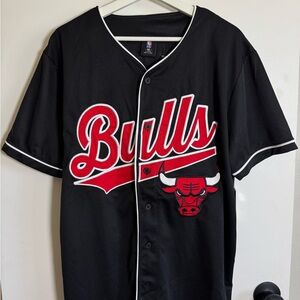 Black Bulls Button-Up Jersey